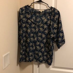Blue flower shirt
